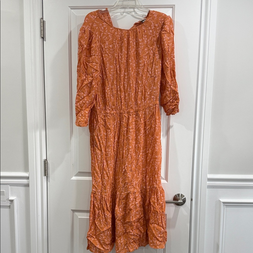 a new day Rust Orange Floral Maxi Dress